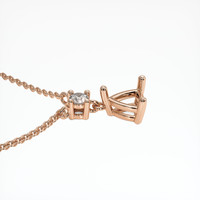 14K Rose Gold Accent Stones Pendant Setting Image