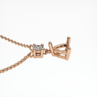 14K Rose Gold Accent Stones Pendant Setting Image