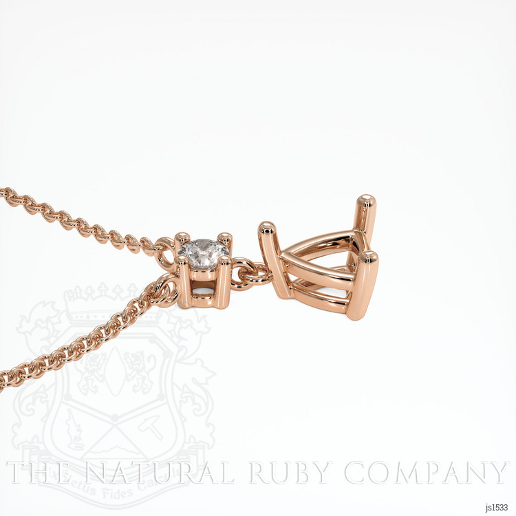 14K Rose Gold Accent Stones Pendant Setting