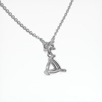 10K White Gold Accent Stones Pendant Setting Image