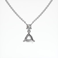 14K White Gold Accent Stones Pendant Setting Video