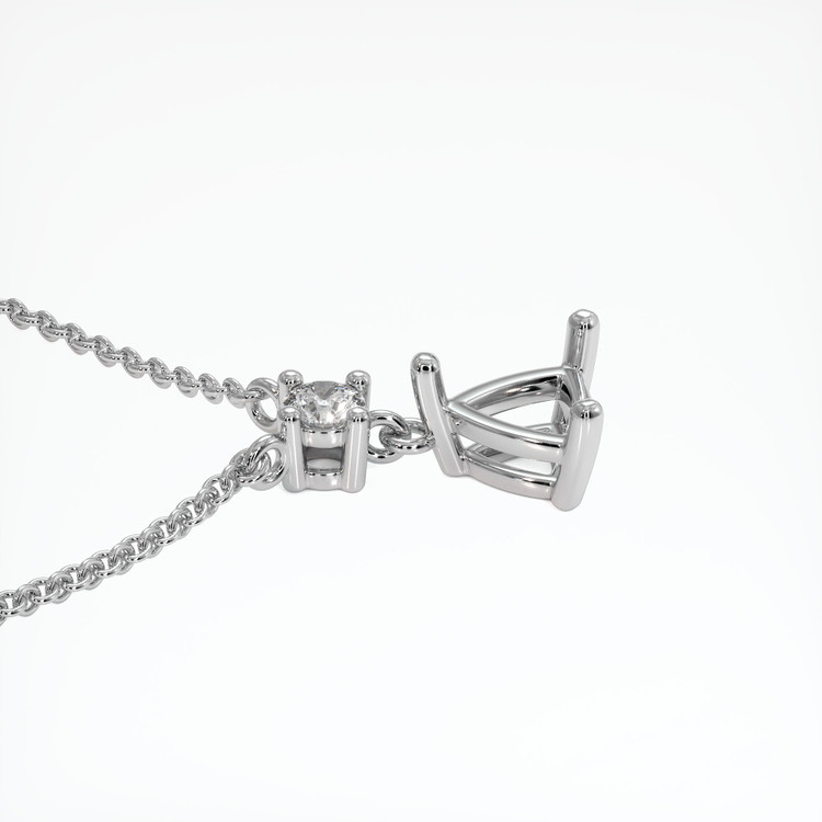 18K White Gold Accent Stones Pendant Setting