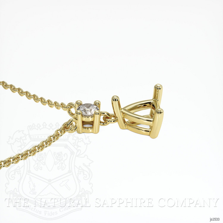 14K Yellow Gold Accent Stones Pendant Setting