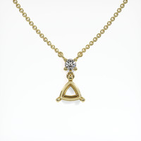 18K Yellow Gold Accent Stones Pendant Setting Video
