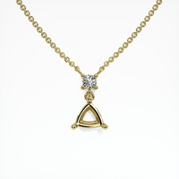 18K Yellow Gold Accent Stones Pendant Setting Video