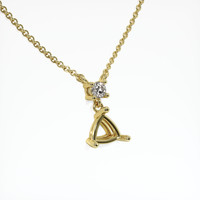 18K Yellow Gold Accent Stones Pendant Setting Image