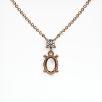 14K Rose Gold Accent Stones Necklace Setting Video
