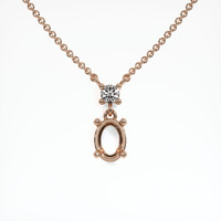 14K Rose Gold Accent Stones Necklace Setting Video