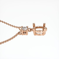 14K Rose Gold Accent Stones Necklace Setting Image