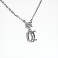 10K White Gold Accent Stones Necklace Setting Image