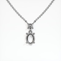 14K White Gold Accent Stones Necklace Setting Video