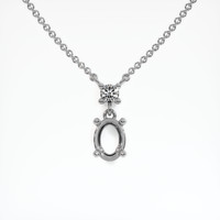14K White Gold Accent Stones Necklace Setting Video