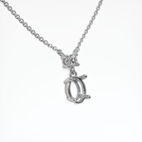 14K White Gold Accent Stones Necklace Setting Image