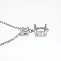 14K White Gold Accent Stones Necklace Setting Image