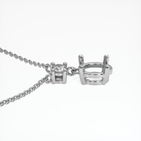 18K White Gold Accent Stones Necklace Setting Image