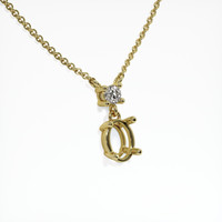 10K Yellow Gold Accent Stones Necklace Setting Image