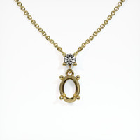 14K Yellow Gold Accent Stones Necklace Setting Video