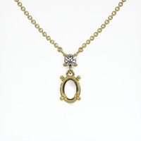 14K Yellow Gold Accent Stones Necklace Setting Video