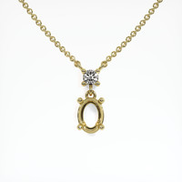 18K Yellow Gold Accent Stones Necklace Setting Video