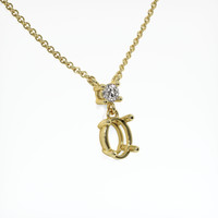 18K Yellow Gold Accent Stones Necklace Setting Image