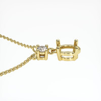 18K Yellow Gold Accent Stones Necklace Setting Image