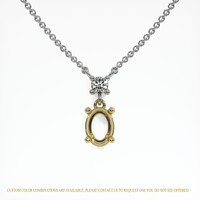 14K Yellow & White Accent Stones Necklace Setting Video