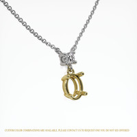 14K Yellow & White Accent Stones Necklace Setting Image