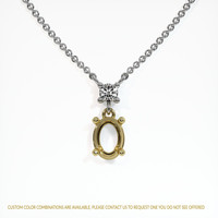 18K Yellow & White Accent Stones Necklace Setting Video