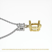 18K Yellow & White Accent Stones Necklace Setting Image