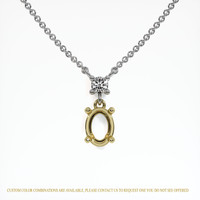 18K Yellow & White Accent Stones Necklace Setting Video