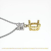 18K Yellow & White Accent Stones Necklace Setting Image