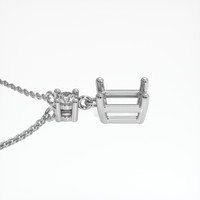 Platinum 950 Accent Stones Necklace Setting Image