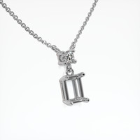 Platinum 950 Accent Stones Necklace Setting Image