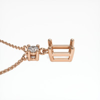 14K Rose Gold Accent Stones Necklace Setting Image
