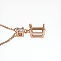 14K Rose Gold Accent Stones Necklace Setting Image