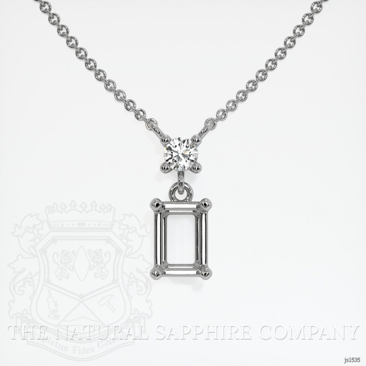Silver Accent Stones Necklace Setting