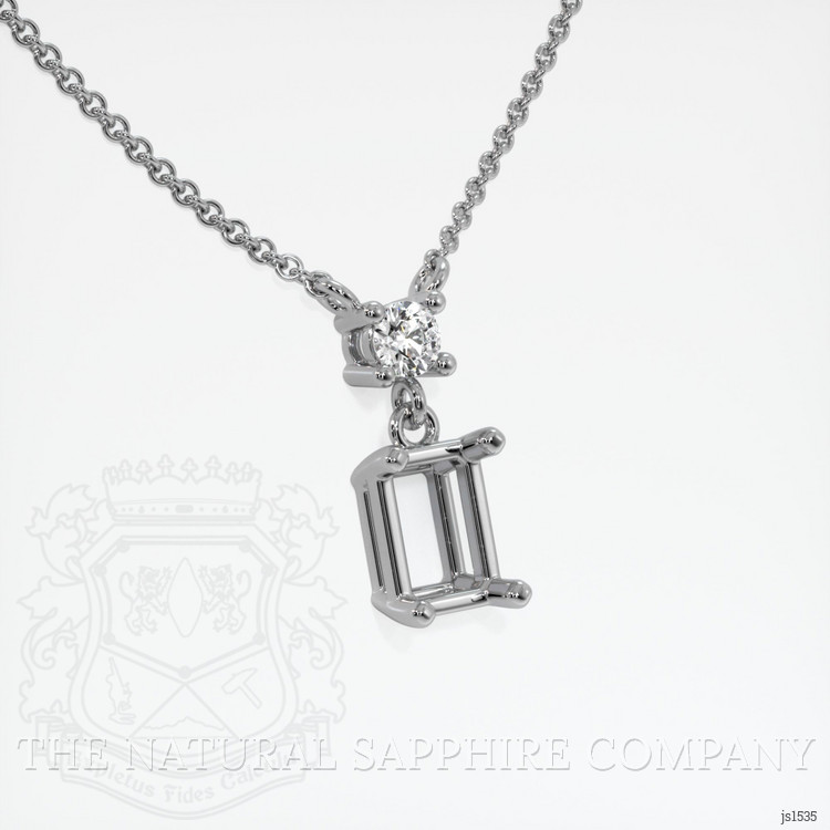 Silver Accent Stones Necklace Setting