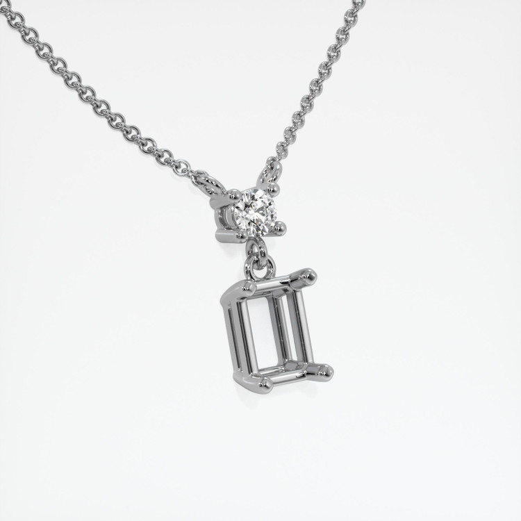 Silver Accent Stones Necklace Setting
