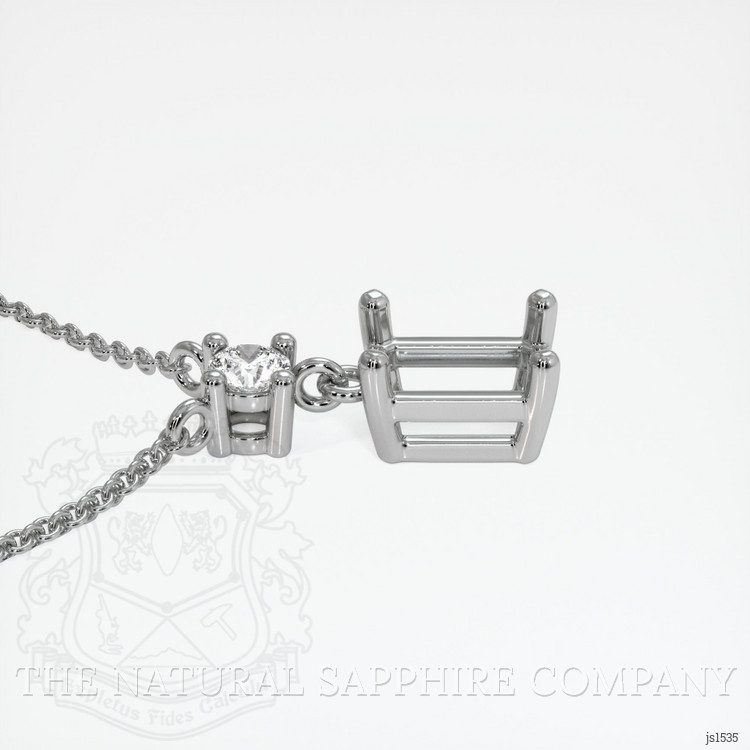 Silver Accent Stones Necklace Setting