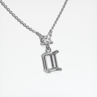 10K White Gold Accent Stones Necklace Setting Image