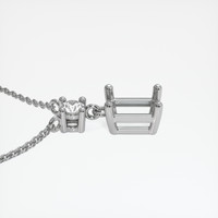 10K White Gold Accent Stones Necklace Setting Image