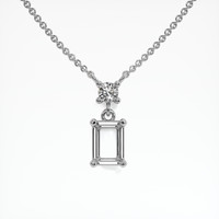 18K White Gold Accent Stones Necklace Setting Video