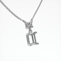 18K White Gold Accent Stones Necklace Setting Image