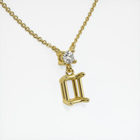 10K Yellow Gold Accent Stones Necklace Setting Image