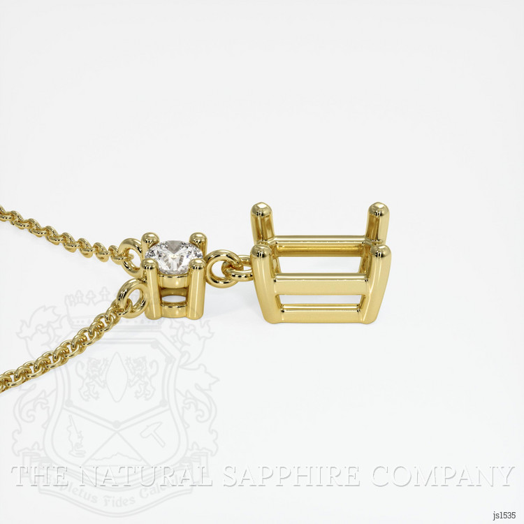 10K Yellow Gold Accent Stones Necklace Setting
