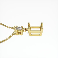 14K Yellow Gold Accent Stones Necklace Setting Image