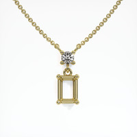 14K Yellow Gold Accent Stones Necklace Setting Video