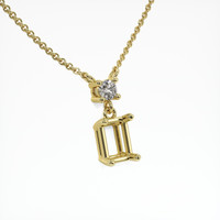 18K Yellow Gold Accent Stones Necklace Setting Image