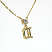 18K Yellow Gold Accent Stones Necklace Setting Image