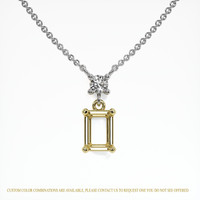 14K Yellow & White Accent Stones Necklace Setting Video